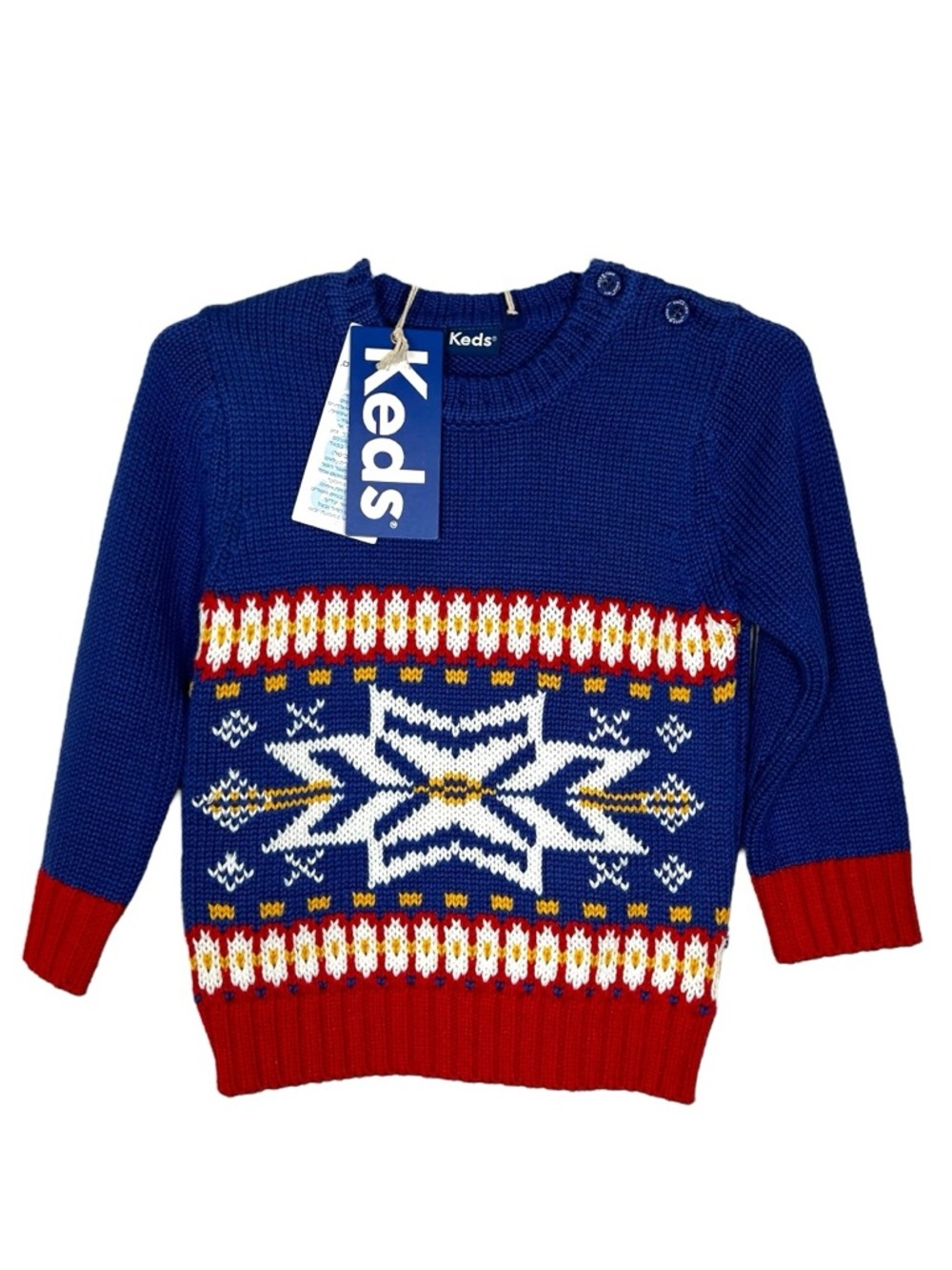 Keds Children’s Sweater 18 months Toddler Winter Christmas Blue Unisex 18M NWT